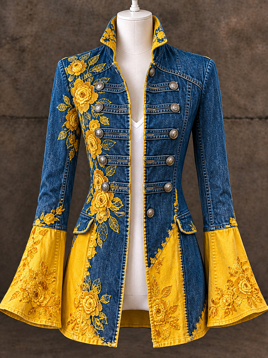 Women's Vintage Double-breasted Flared Coat