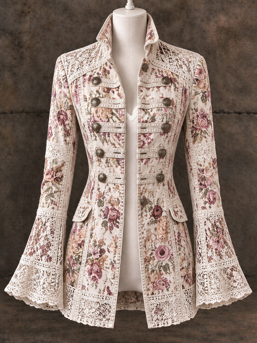 Women's Vintage Double-breasted Flared Coat