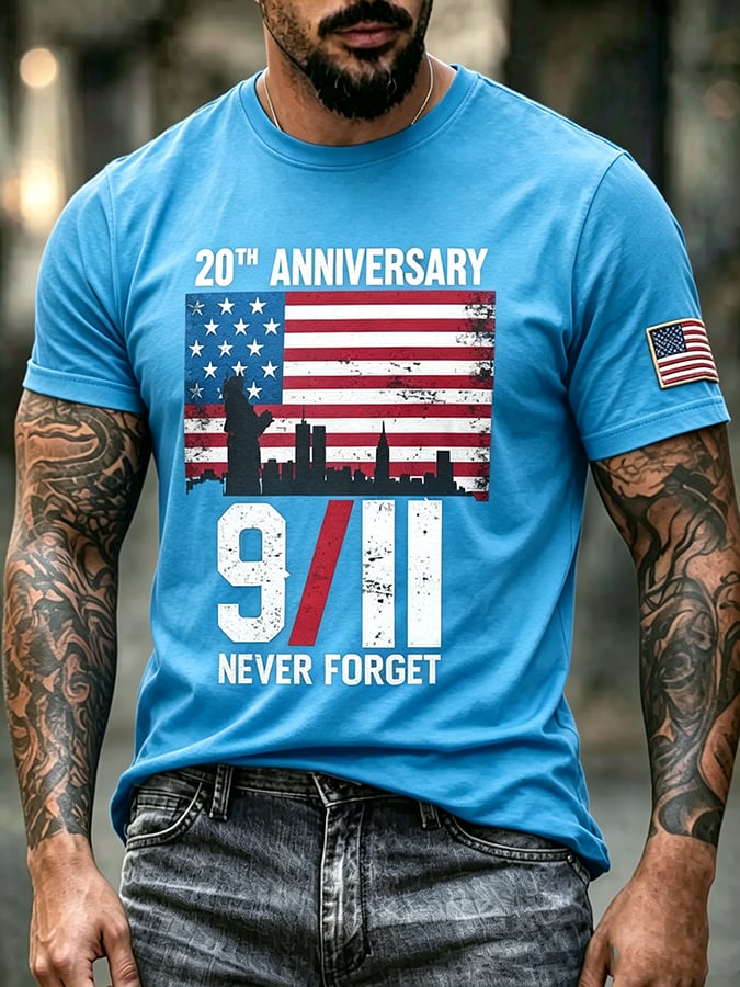 Men's USA 9/11 Print T-Shirt