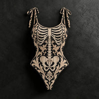 Women's Halloween Skeleton Floral Plant Print Hoodie Two-piece Set