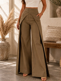 Women's New Fashion High Waist Casual Wide Leg Pants