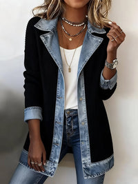 Women's Fashion Color-block Jacket