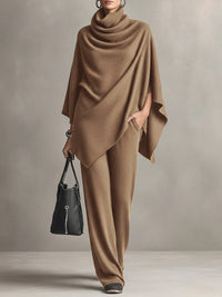 Solid Color Casual Fashion Long Sleeve Two-Piece Sets