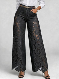 Women's Fashion Casual Lace Jeans