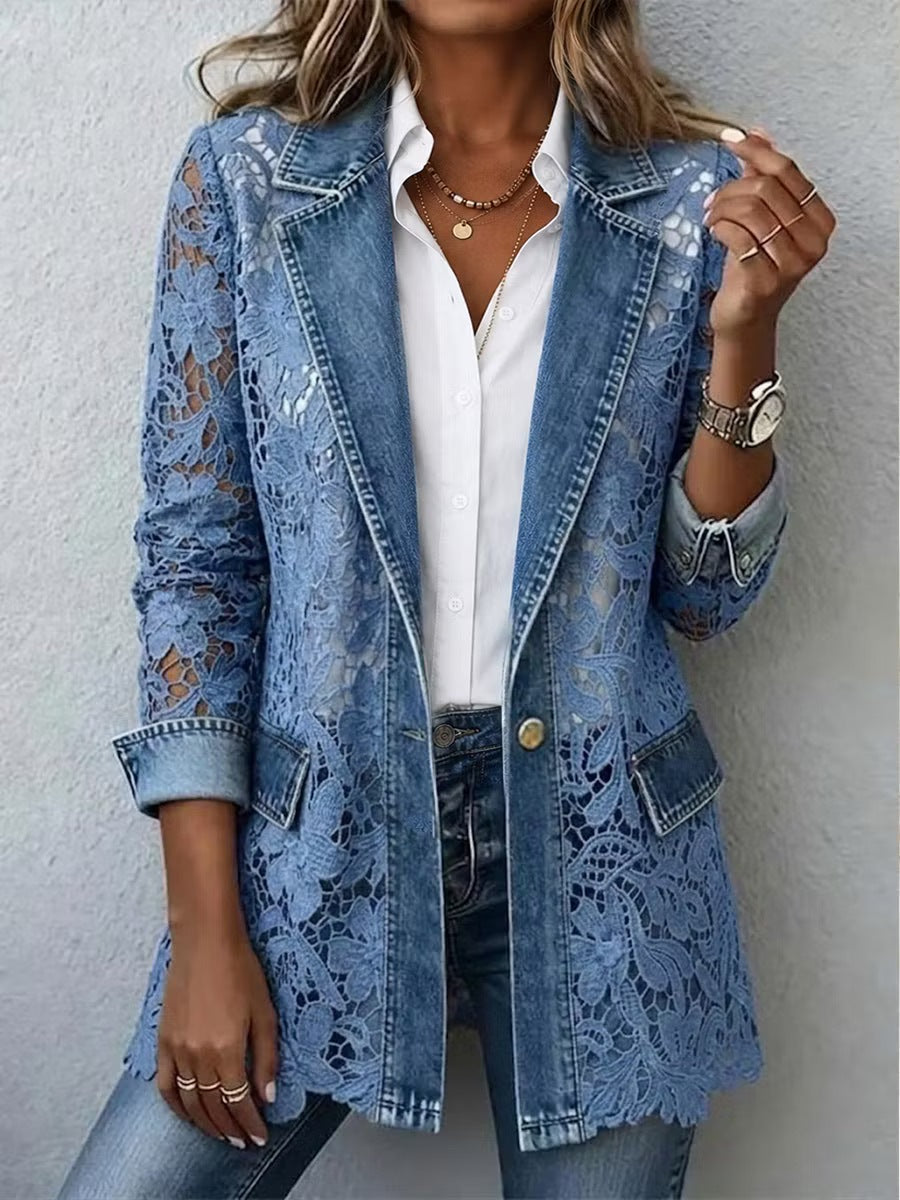 Women's Fashion Lace Floral Cardigan Jacket