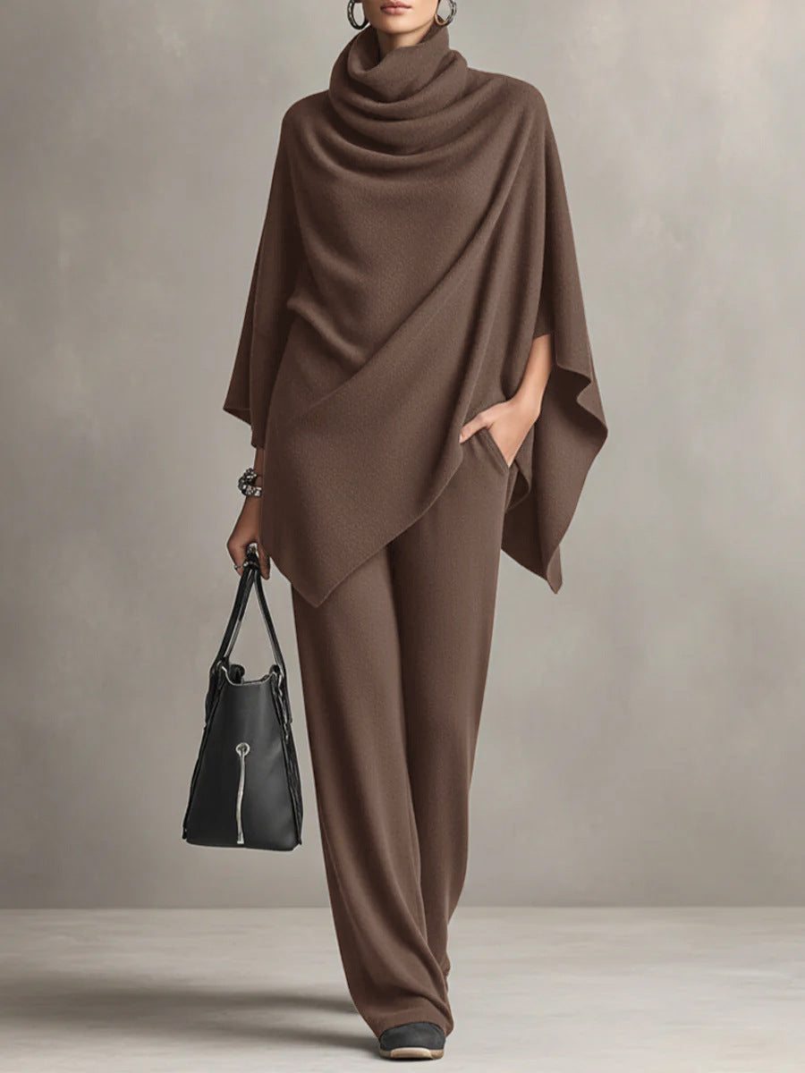 Solid Color Casual Fashion Long Sleeve Two-Piece Sets