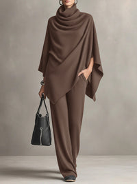 Solid Color Casual Fashion Long Sleeve Two-Piece Sets