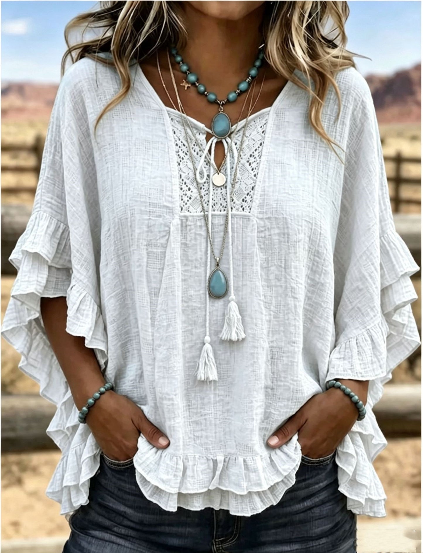 Women's Solid Color Casual Long Sleeve Blouse