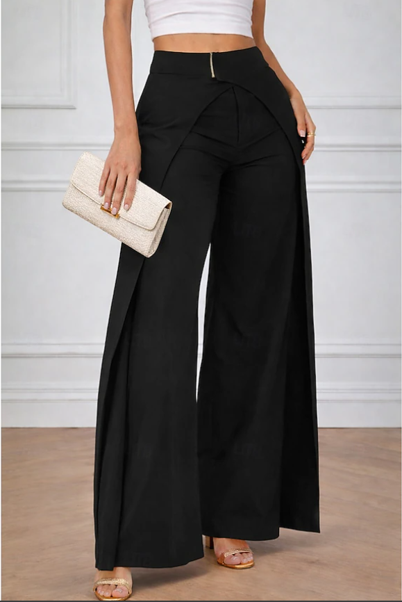 Women's New Fashion High Waist Casual Wide Leg Pants