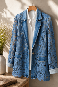 Women's Fashion Lace Floral Cardigan Jacket