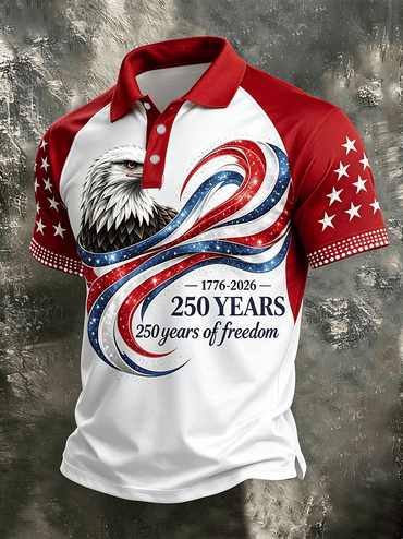 Men's USA 250th Anniversary Print Polo Shirt