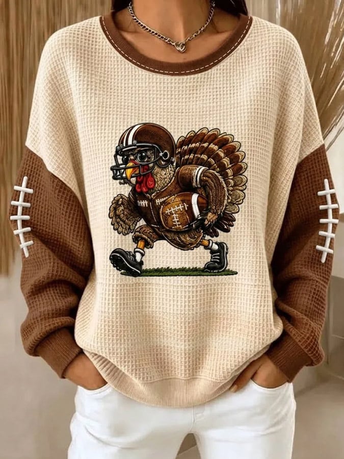 Women's Fun Thanksgiving Turkey Print Top