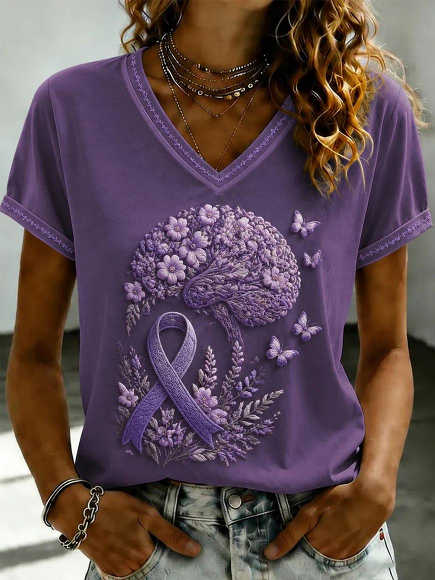 Women's Alzheimer's Awareness Graphic Print T-Shirt