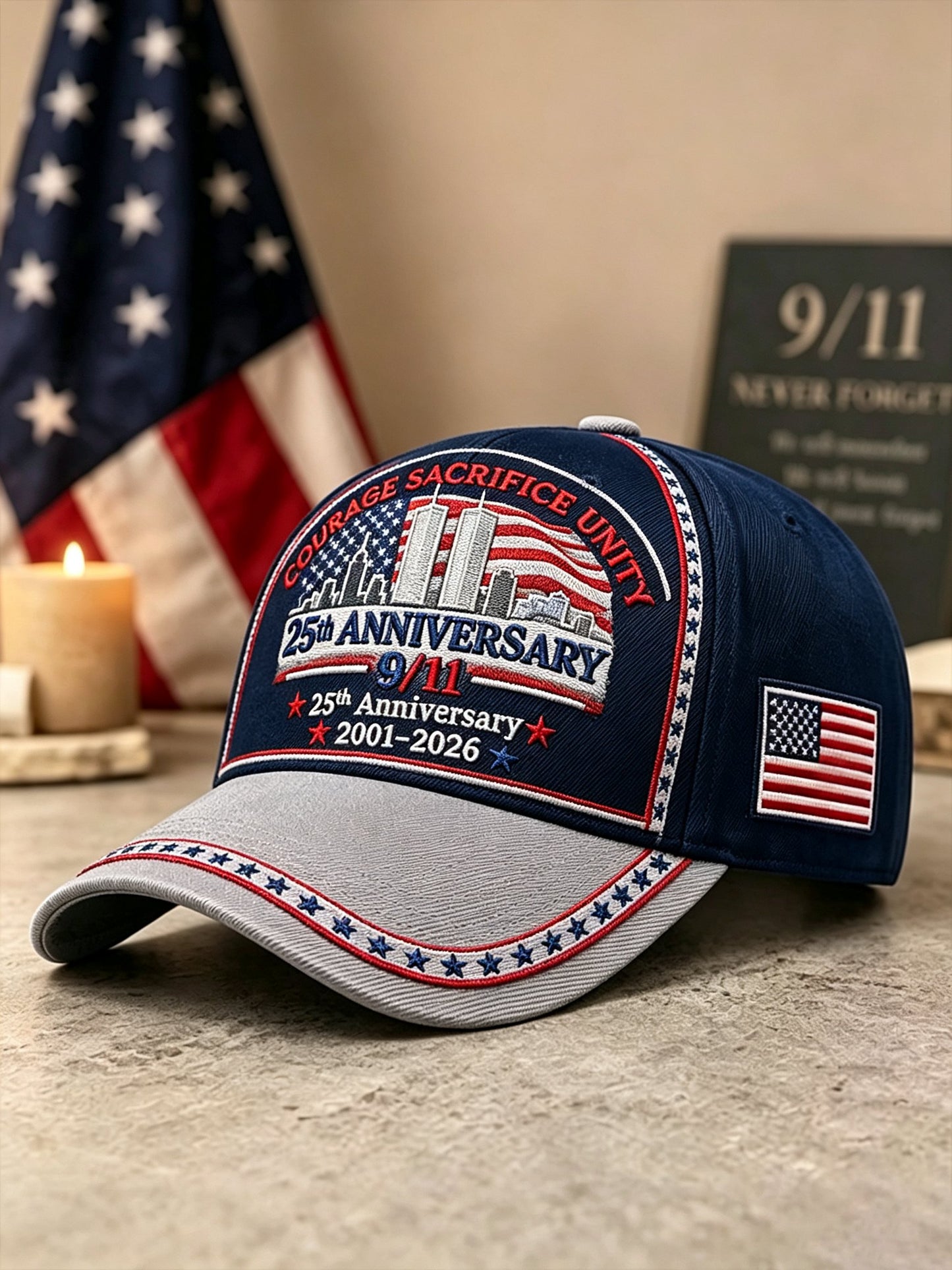 Unisex Retro 9.11 Never Forget Commemorative Printed Hat