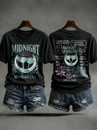 Women's Midnight Margaritas Print Casual T-shirt