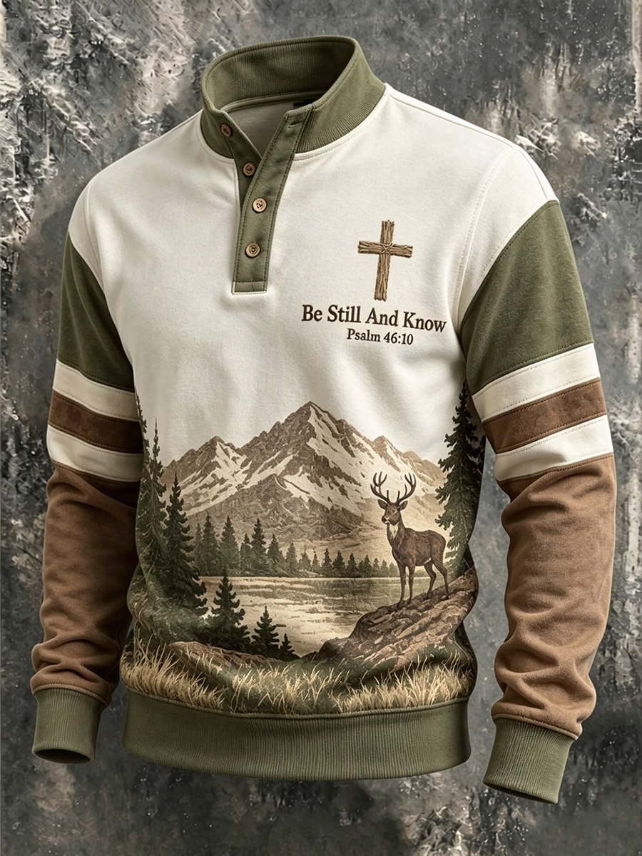 Men's Faith-Themed Printed Top