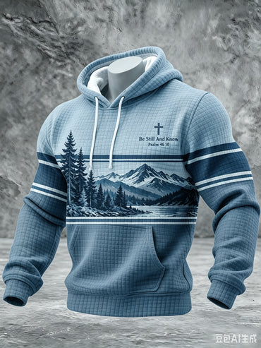Men's Be Still And Know Psalm 46:10 Printed Hoodie