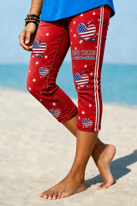 Women'S Casual Printed Leggings For The 250Th Anniversary Of The Founding Of The United States