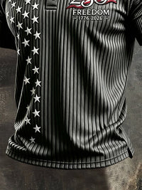 Men's Retro "Patriot" Color-Block Short-Sleeve Polo Shirt