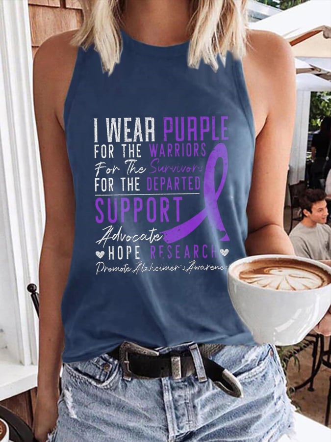Women's  Alzheimer's Disease  Print Vest