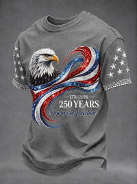 Men's American Anniversary Short-Sleeve Crew Neck T-Shirt