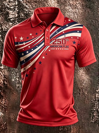 Men's USA 1776-2026 Freedom Printed Polo Shirt