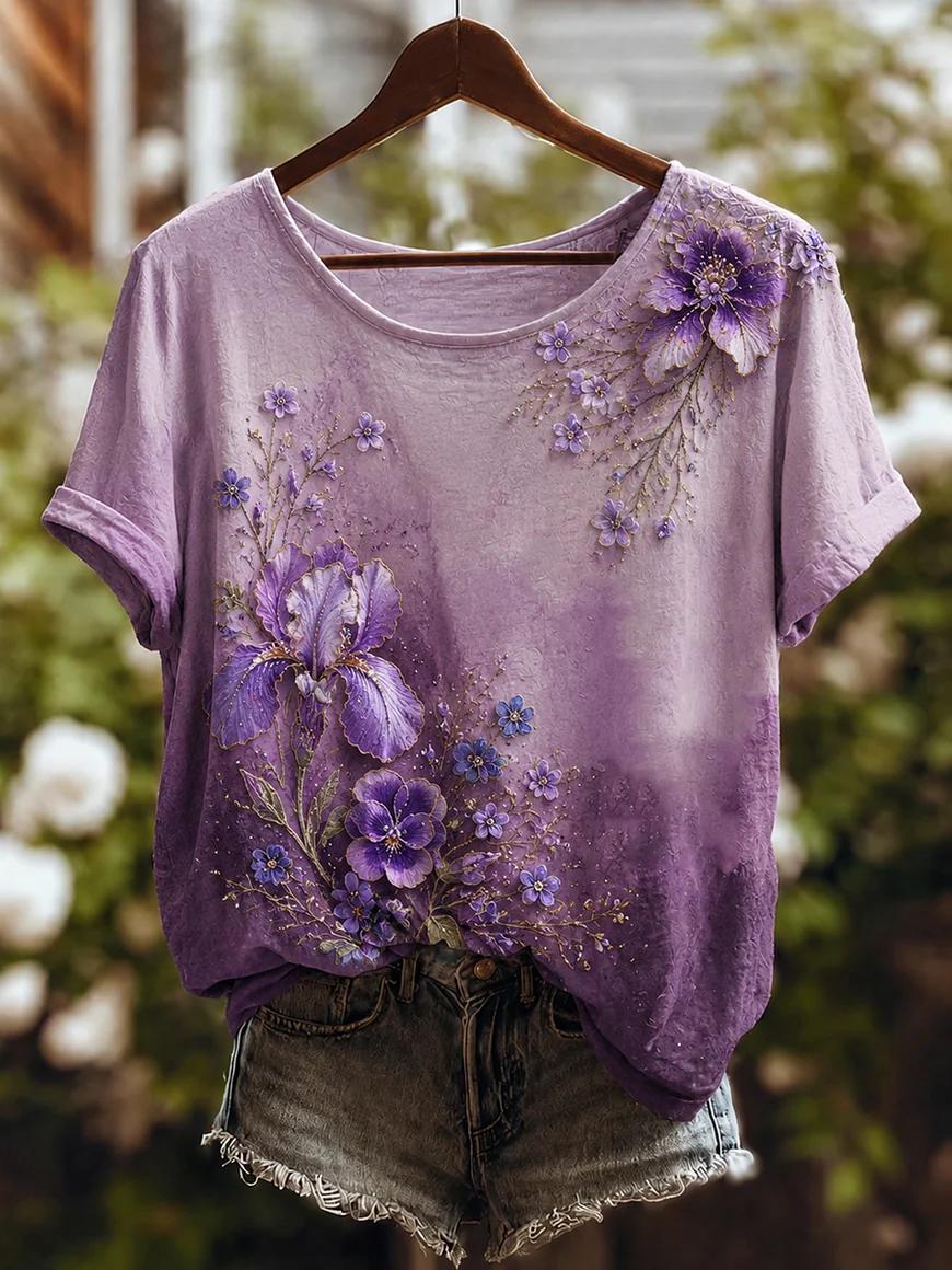Women's Alzheimer's Awareness Graphic Print T-Shirt