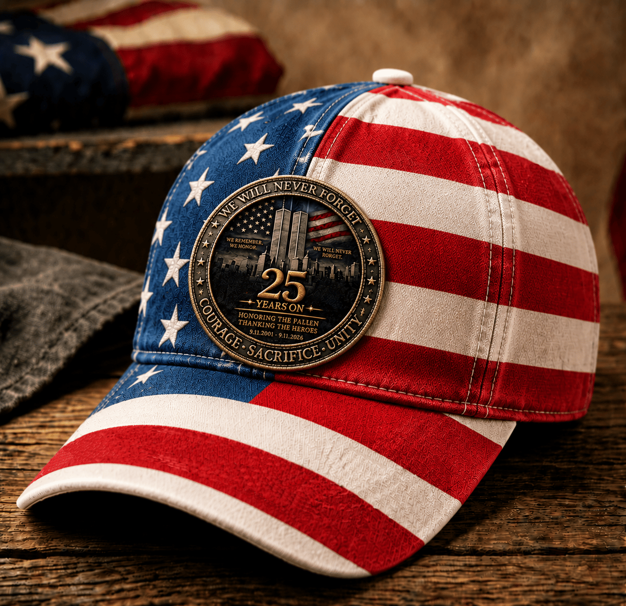 Unisex  Retro 9.11 Never Forget Printing Hat