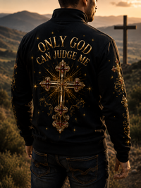 Faith Art Print Long Sleeve Zipper Sweatshirt