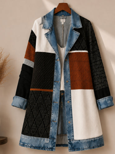 Women's Fashion Color-block Jacket