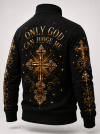 Faith Art Print Long Sleeve Zipper Sweatshirt